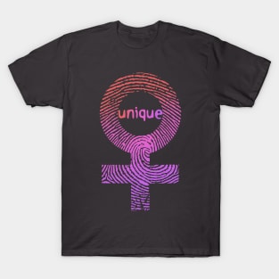 Unique Female Fingerprint T-Shirt